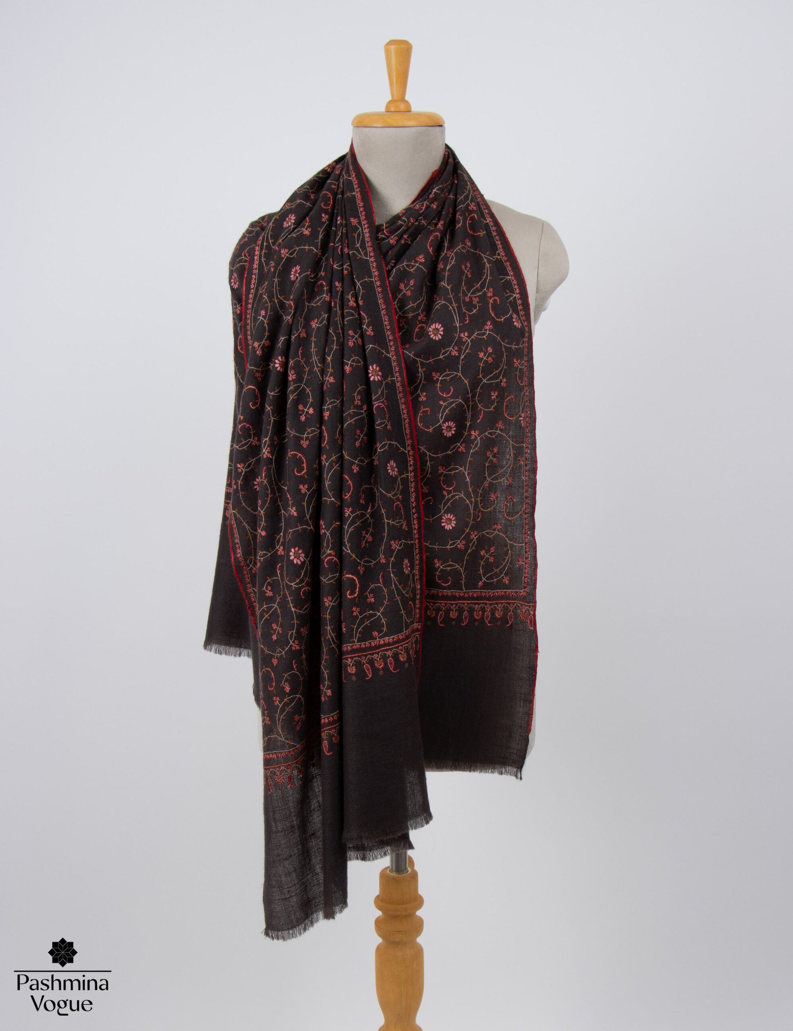 Dark Brown Pashmina Scarf | Luxury Cashmere Wraps