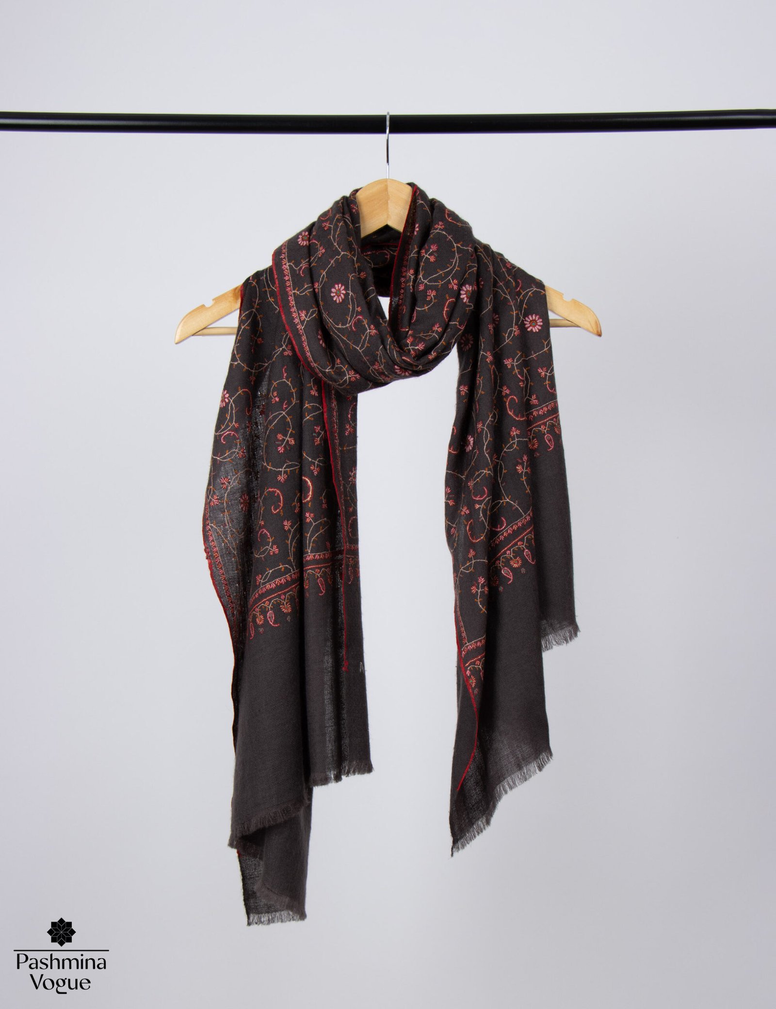 Dark Brown Pashmina Scarf | Luxury Cashmere Wraps