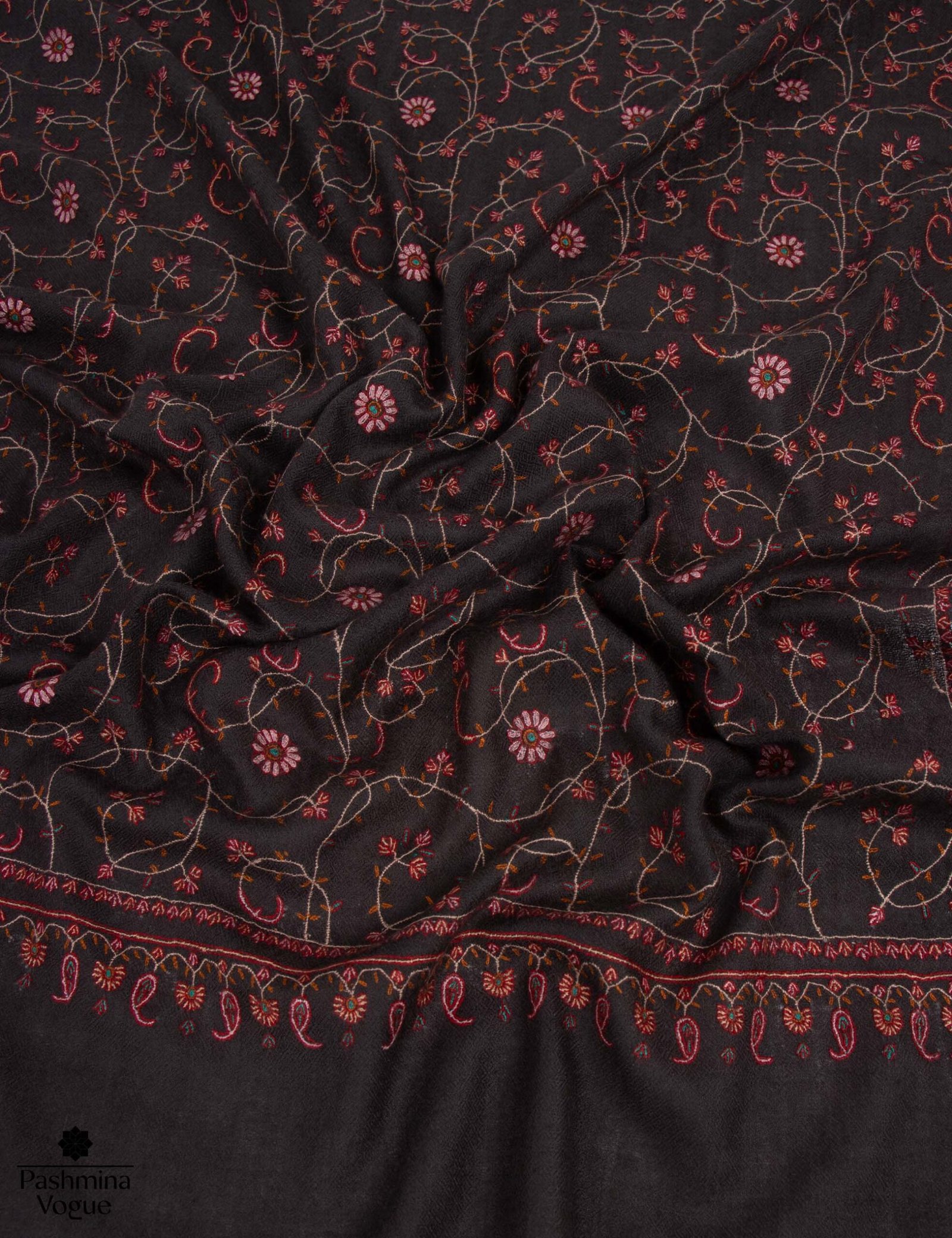Dark Brown Pashmina Scarf | Luxury Cashmere Wraps