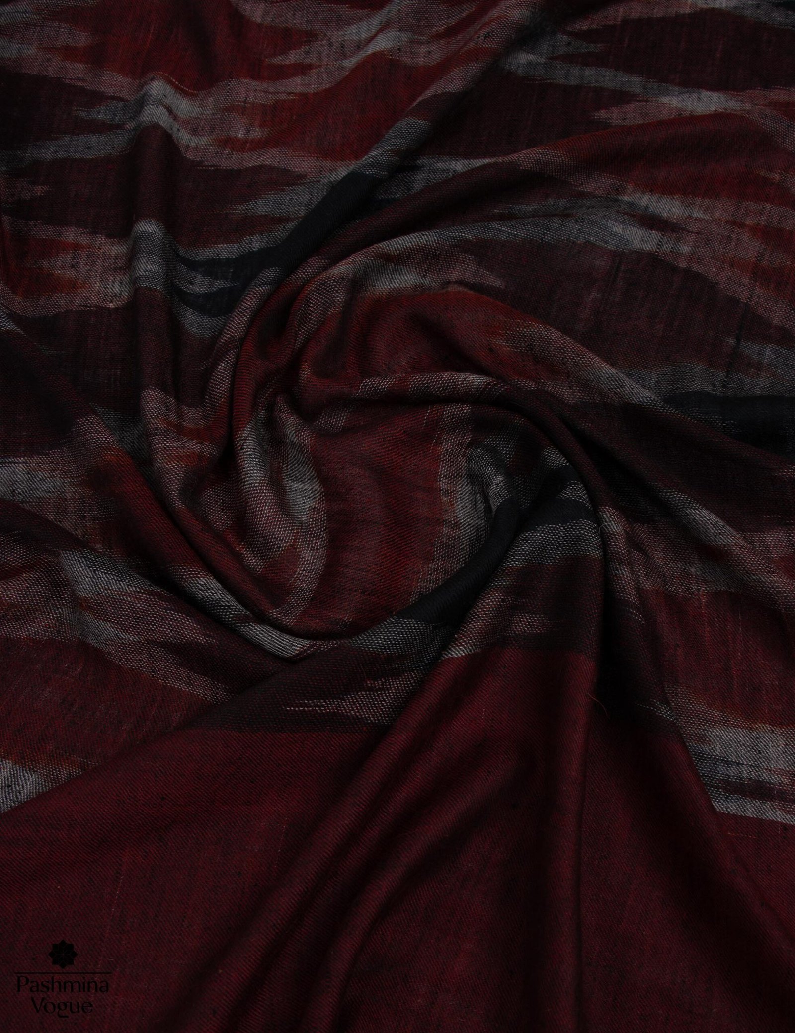 Handwoven Space-Dyed Pashmina Ikat Scarf