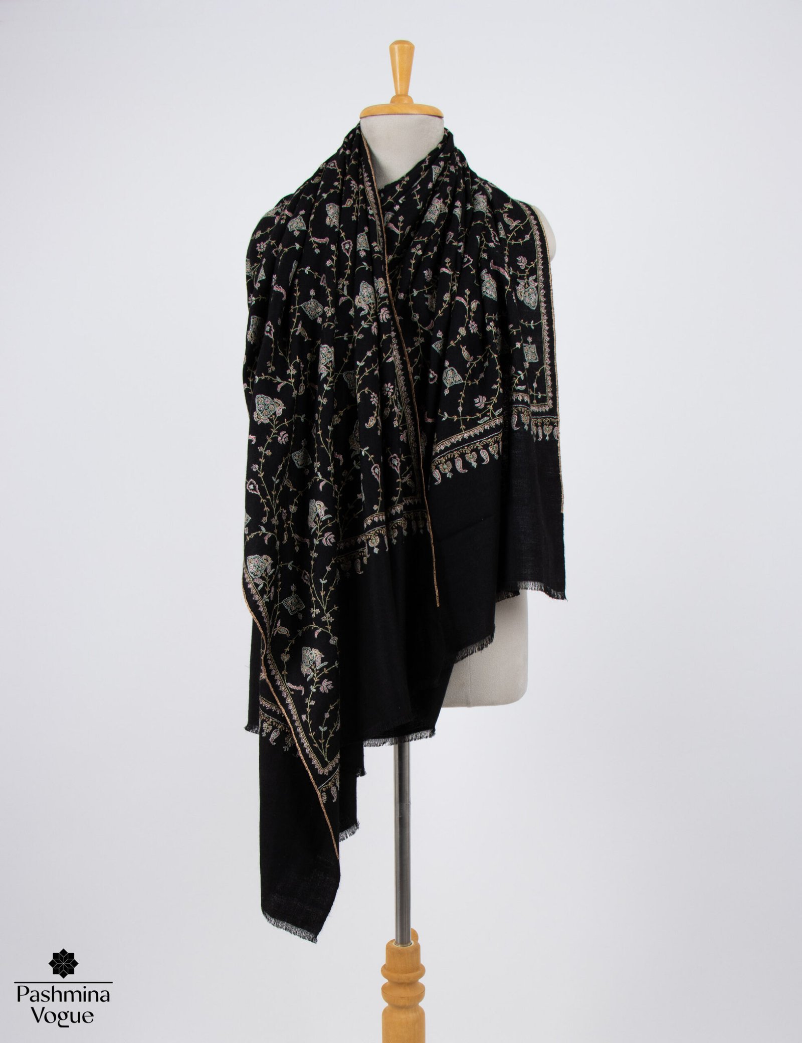 Shadow Grace GI Pashmina Shawl | Authentic Kashmir Pashmina