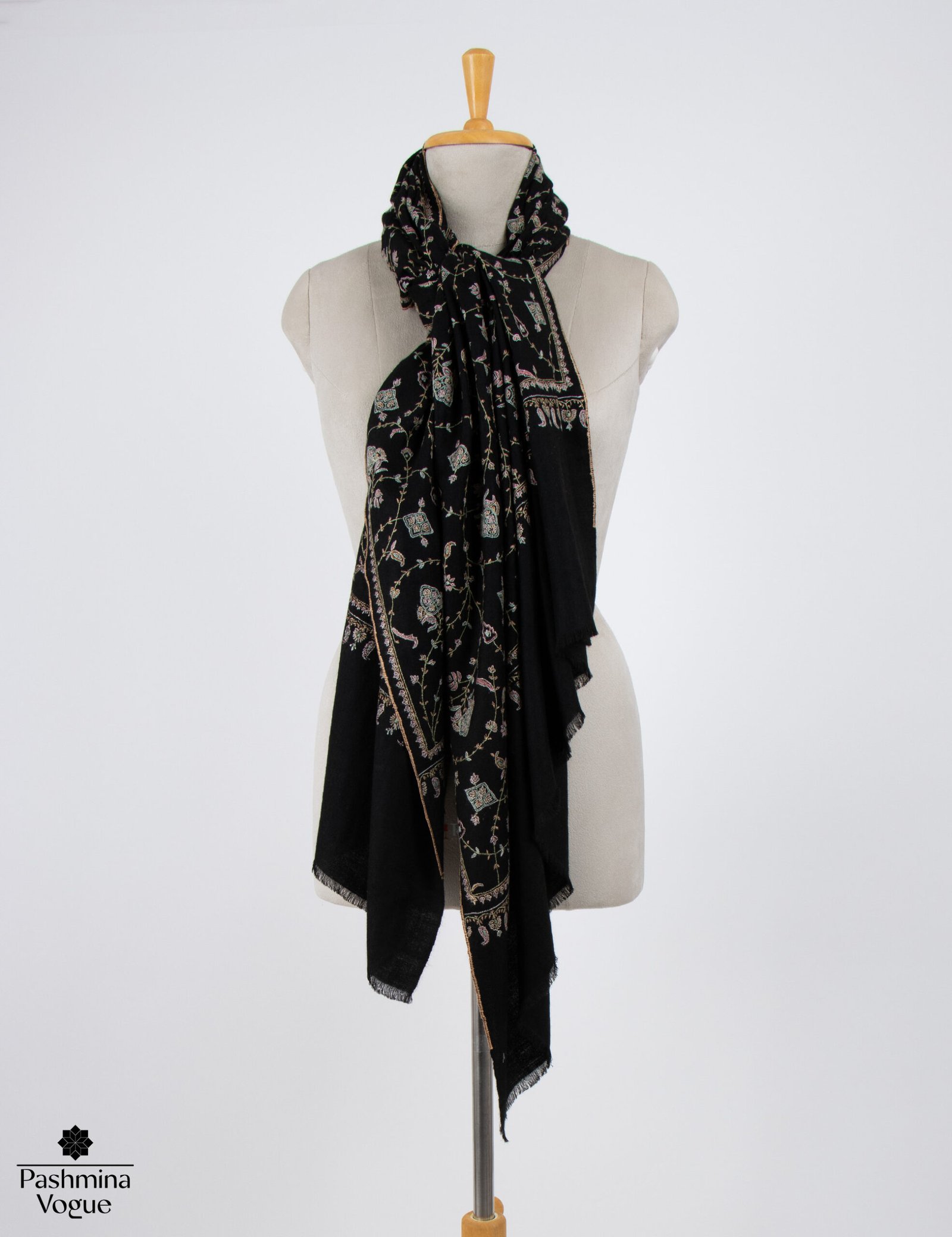 Shadow Grace GI Pashmina Shawl | Authentic Kashmir Pashmina