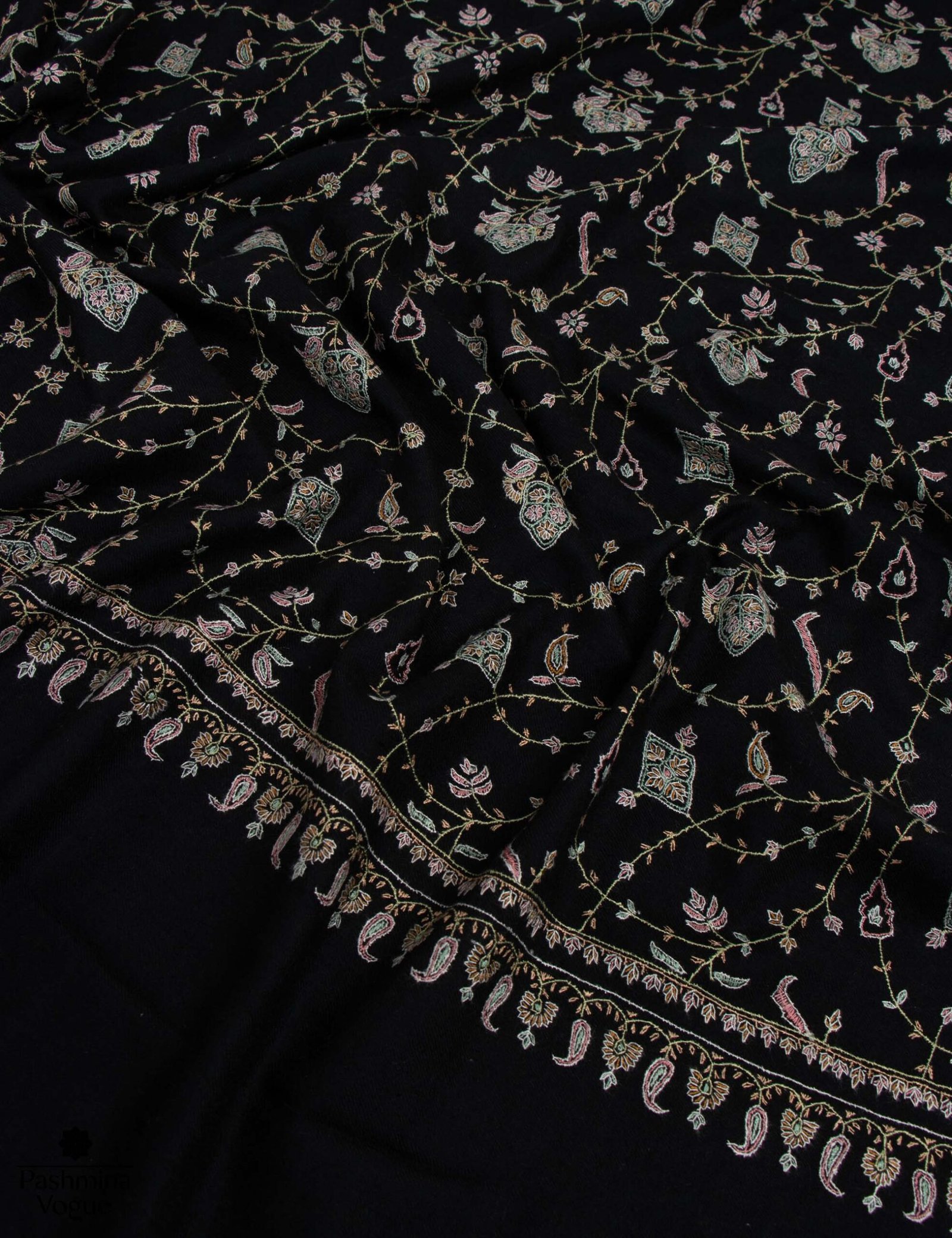Shadow Grace GI Pashmina Shawl | Authentic Kashmir Pashmina
