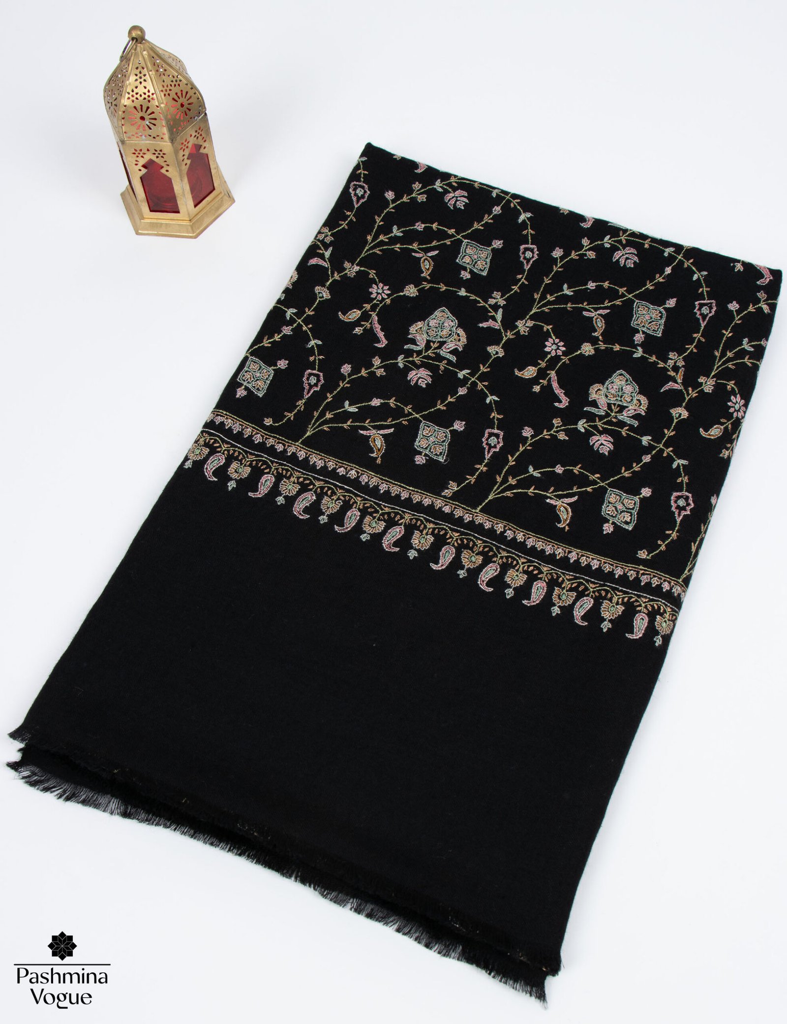 Shadow Grace GI Pashmina Shawl | Authentic Kashmir Pashmina