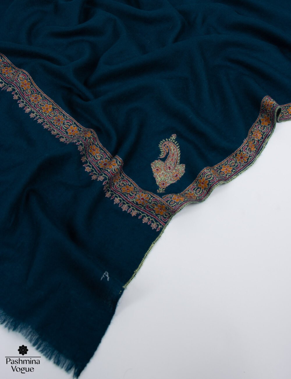 Blue Kashmiri Pashmina Shawl Handwoven Pure Pashmina Shawl
