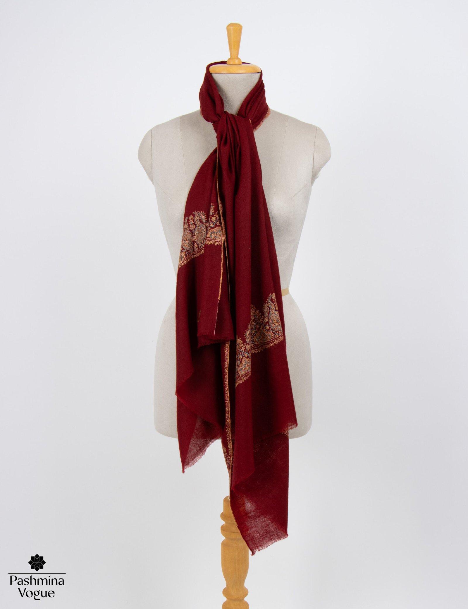 Handmade Sozni Embroidered Pashmina Shawl Wedding Wrap