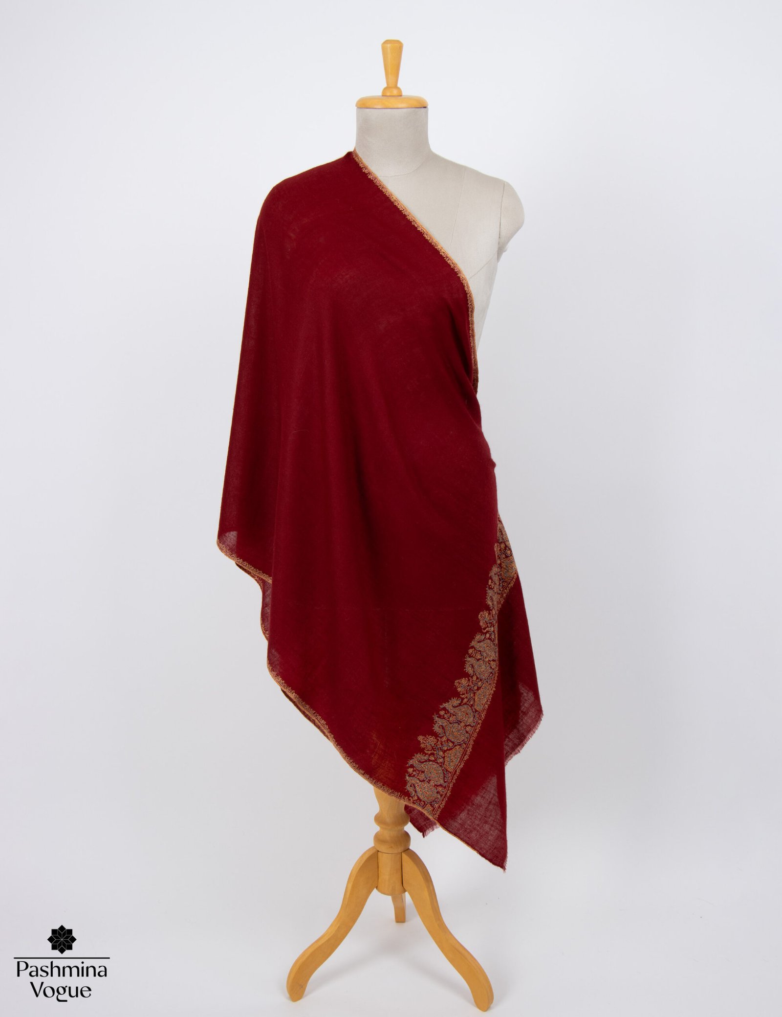 Handmade Sozni Embroidered Pashmina Shawl Wedding Wrap