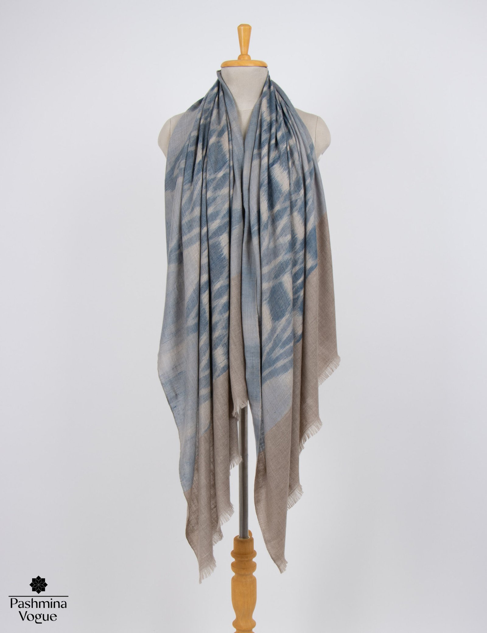 Handwoven Ikat Pashmina Shawl | Kashmir Luxury Wrap