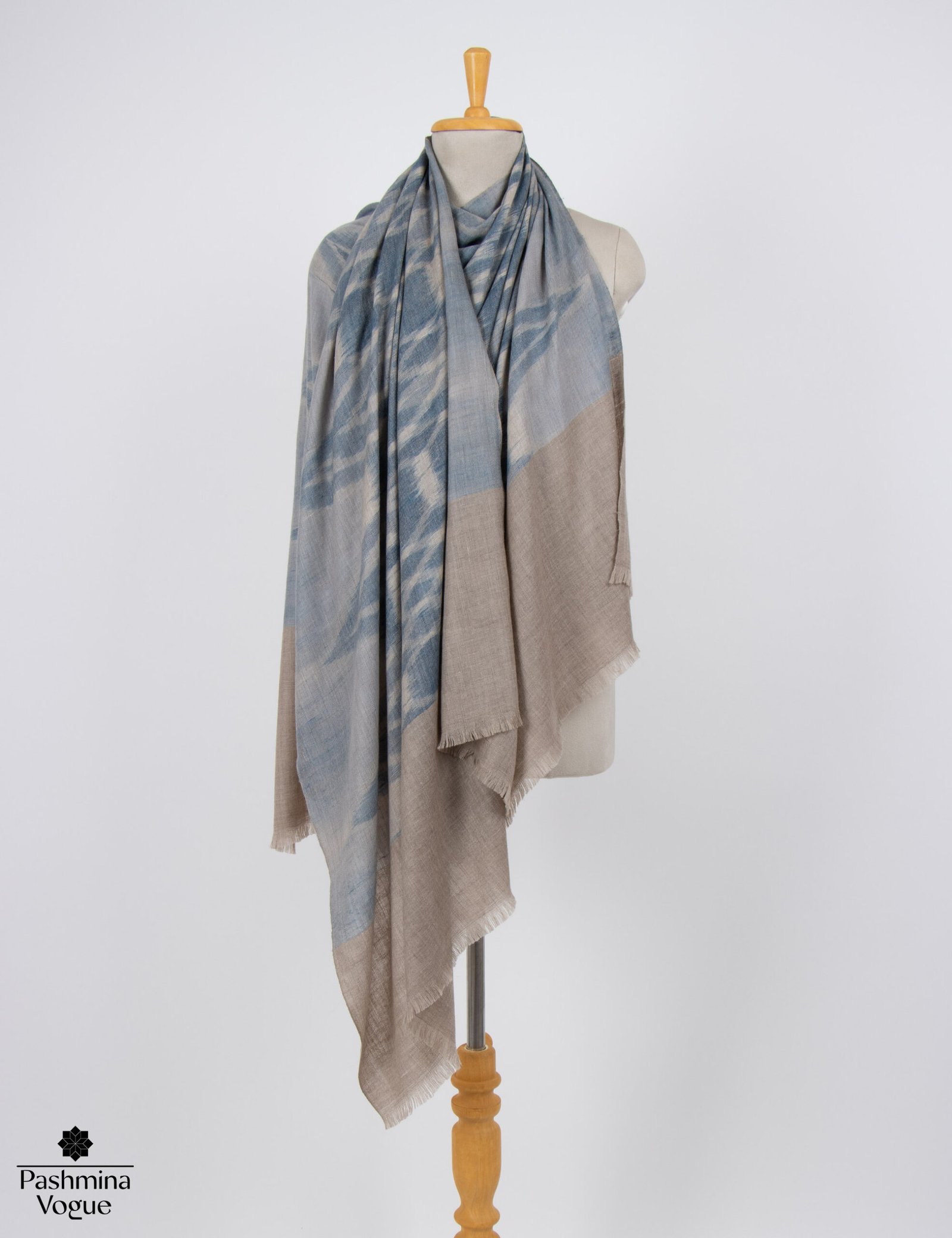 Handwoven Ikat Pashmina Shawl | Kashmir Luxury Wrap