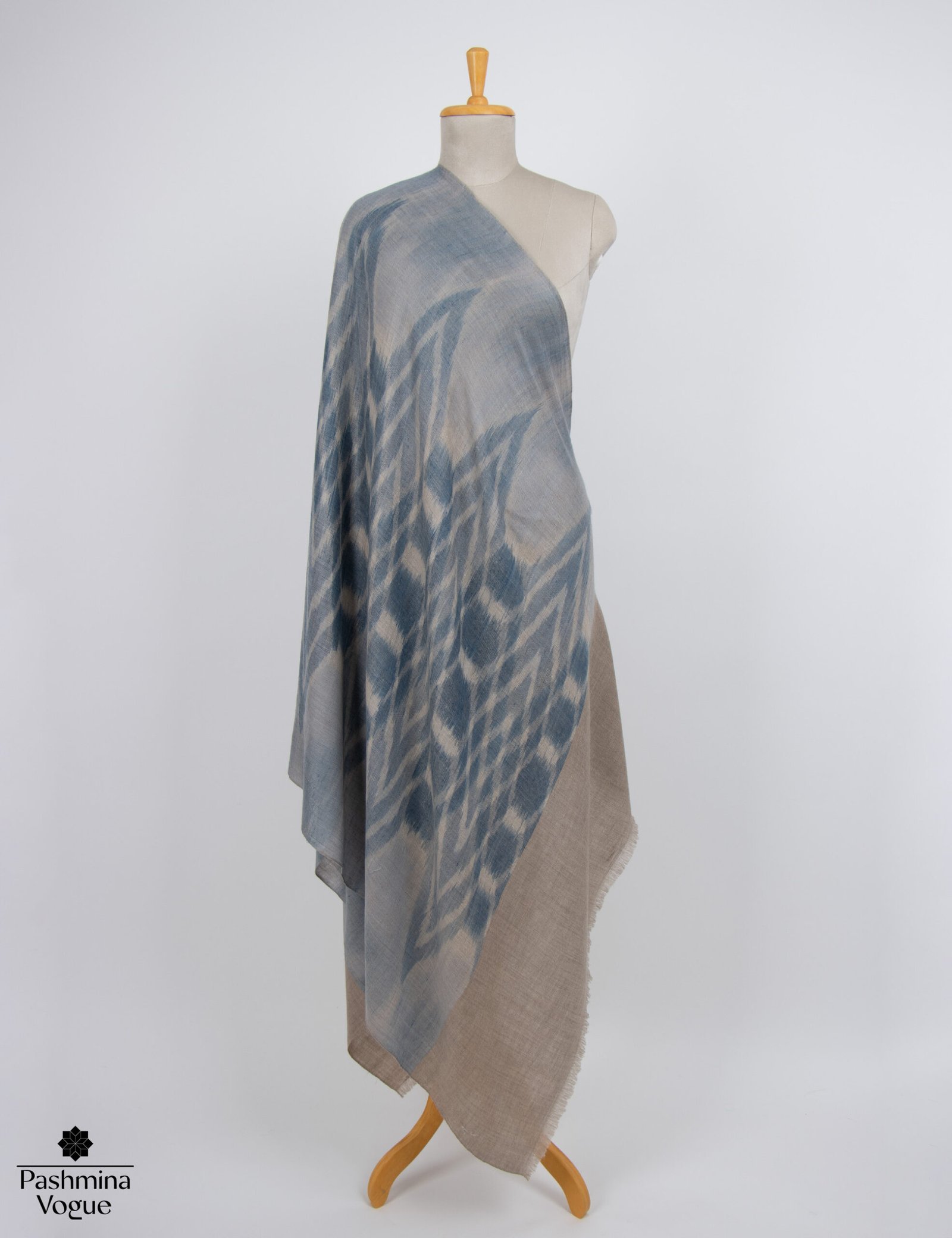 Handwoven Ikat Pashmina Shawl | Kashmir Luxury Wrap